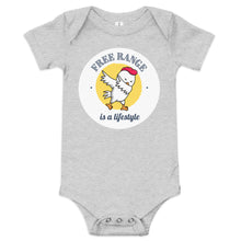 Load image into Gallery viewer, Free Range is a Lifestyle Cotton Baby short sleeve one piece