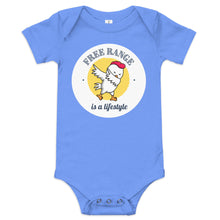 Load image into Gallery viewer, Free Range is a Lifestyle Cotton Baby short sleeve one piece