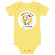 Load image into Gallery viewer, Free Range is a Lifestyle Cotton Baby short sleeve one piece
