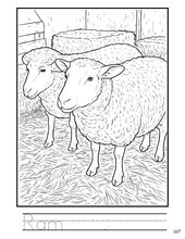 Load image into Gallery viewer, Farm Animal Colouring Book + Word E-Booklet
