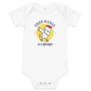 Free Range is a Lifestyle Cotton Baby short sleeve one piece